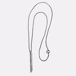 Jill Platner Maple Pendant Sterling Silver on cord